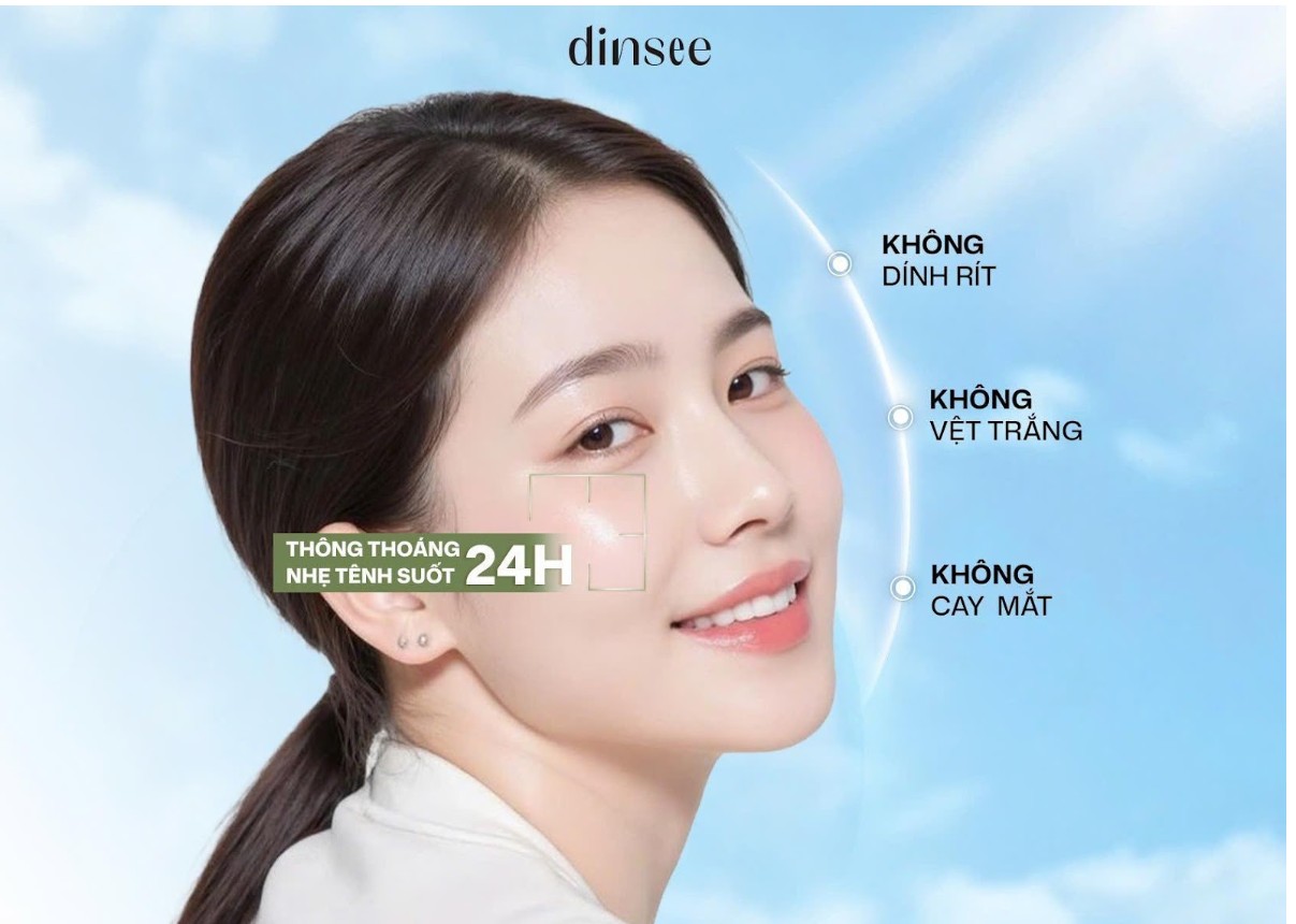 Kem chống nắng thuần chay Dinsee: Khi 'màng lọc dược khoa' định nghĩa lại lớp nền thẩm mỹ chuẩn Hàn